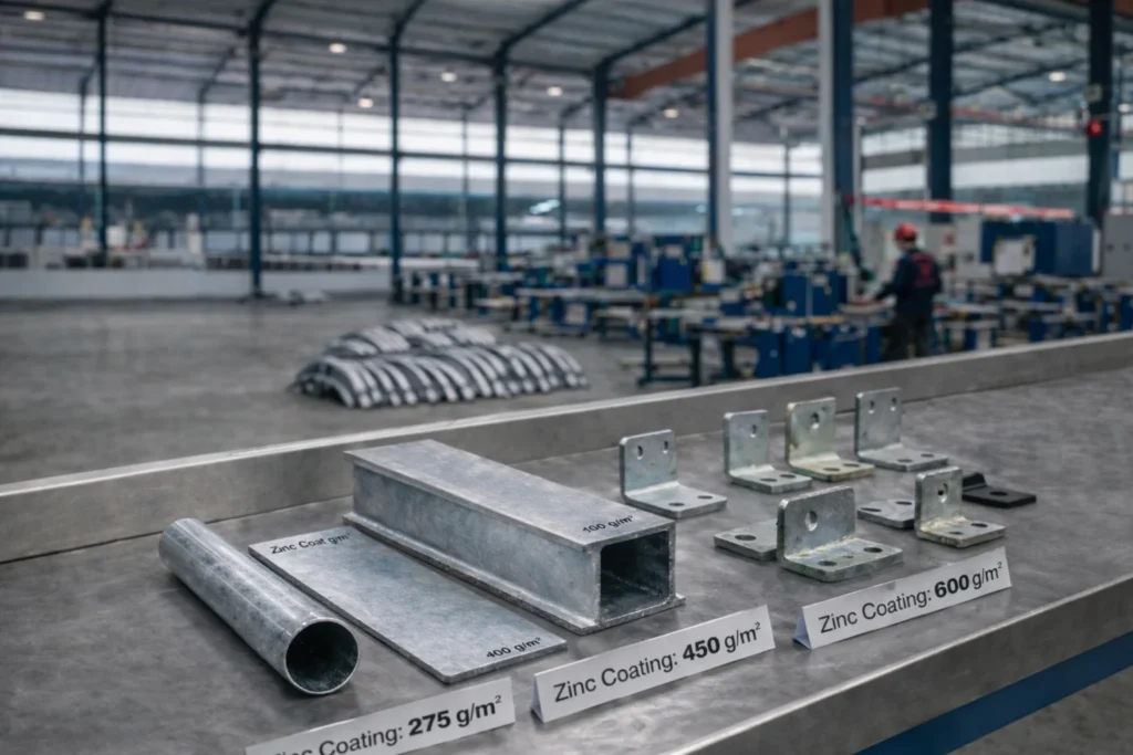 Z275 vs Z450 vs Z600 zinc coating options for commercial greenhouse structures