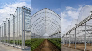 Venlo, Gothic, and multi-span greenhouse structures compared for commercial greenhouse projects